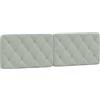 vidaXL Cuscino per testata grigio chiaro 160 cm in velluto