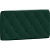 vidaXL Cuscino per testata verde scuro 100 cm in velluto