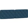 vidaXL Cuscino per testiera in velluto blu 180 cm