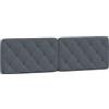 vidaXL Cuscino per testata grigio scuro 180 cm in velluto