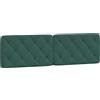 vidaXL Cuscino per testiera in velluto verde scuro 180 cm