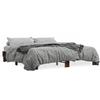 vidaXL Struttura letto in rovere affumicato 200x200 cm materiale a base di legno e metallo