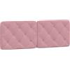 vidaXL Cuscino per testiera rosa 140 cm in velluto