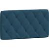 vidaXL Cuscino per testiera blu 100 cm in velluto