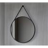 Quality Heating Specchio rotondo 80 cm con cornice nera a nastro di tendenza