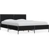 vidaXL Struttura letto nera 140x190 cm in legno e metallo