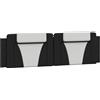 vidaXL Cuscino per testiera bianco e nero 180 cm in ecopelle