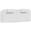 vidaXL Cuscino per testiera "Viana" bianco 140 cm in Pelle finta