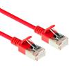 ACT Red 7 metri di cavo patch slimline per datacenter LSZH U/FTP CAT6A, senza strappi, con connettori RJ45 (DC7507)