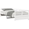 vidaXL Letto da giorno senza materasso bianco 90x200 cm in legno di pino massiccio
