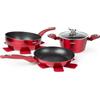 Excelsa Set di 6 pezzi Phoenix alluminio rosso