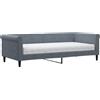 vidaXL Letto da giorno con materasso grigio scuro 90x200 cm in velluto
