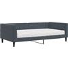 vidaXL Letto da giorno con materasso grigio scuro 100x200 cm in velluto