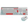 Canyon SET-W5, combinazione wireless - tastiera multimediale, SK/CZ + mouse ottico fino a 1600 dpi, bianco con elementi rossi