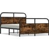 vidaXL Struttura letto senza materasso 120x200 cm in legno di rovere affumicato