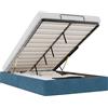 vidaXL Ottoman letto senza materasso blu scuro 120x190 cm velluto