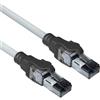 ACT Grigio 1 metro S/FTP CAT6A IDC 4PPoE / PoE++ 100W Cavo patch LSZH senza strappi con connettori RJ45 (FB4001)