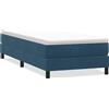 vidaXL Letto a molle senza materasso blu scuro 80x220 cm in velluto