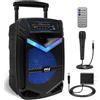 Pyle Altoparlante Bluetooth Portatile Da 800 Watti Con Microfono, Telecomando E Retroilluminazione Disco