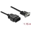 DELOCK Adapterkabel OBD-2 Stecker auf Sub-D 9 Pin Buchse