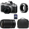 NIKON Z fc + Z 16-50 Silver + Z 50-250 + Borsa + Scheda SD da 8 GB + Adattatore FTZ II