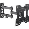 OEM Supporto da parete nero per TV, inclinabile e girevole, VESA max. 200x200 mm, 23-43 pollici