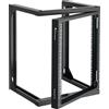 VEVOR Rack server da parete 12U, capacità di carico massima 68,04 kg, rack di rete a telaio aperto con porta a battente a 180 gradi, Acciaio al carbonio, ideale per apparecchiature di rete IT e dispositivi AV, server per computer, nero