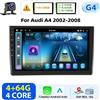 StarTech Autoradio Audi A4 2002-2008 - 2-DIN Android - Touchscreen da 23 cm - CarPlay/Bluetooth/WiFi - GPS FM/RDS - 2 GB RAM 64 GB ROM - 1024×600 - Con telecamera - Rosso