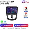 StarTech Peugeot 207 2009-2013 - Autoradio Android 2-DIN - Touchscreen da 23 cm - Android 10 - CarPlay - 2 GB di RAM, 64 GB di ROM - GPS RDS