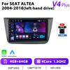 StarTech Autoradio Android per Seat Altea 2004-2015, Toledo 2004-2009 - 2-DIN con touchscreen da 23 cm - Android 13 - 4 GB di RAM + 64 GB di ROM - MTK 1,5 GHz - GPS, RDS