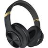 OEM Cuffie wireless over-ear con autonomia fino a 90 ore in modalità wireless, 3 modalità EQ, doppio driver da 40 mm, padiglioni in schiuma e microfono per chiamate su smartphone/PC/TV (nero-oro)