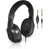 OEM Cuffie over-ear con cavo lungo e controllo del volume per TV e musica, con adattatore da 3,5 mm, nero
