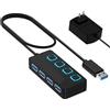 OEM Hub USB, 4 porte, nero, piccolo