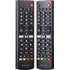 OEM Telecomando universale, confezione da 2 pezzi per Smart TV LCD, OLED, 4K e UHD