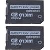 OEM Adattatore da Micro SD a Pro Duo, porta schede, compatibile, argento, 1 GB