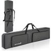 OEM Custodia per tastiera a 88 tasti, grigia, impermeabile, 138x36x17 cm