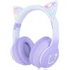 OEM Cuffie per bambini con orecchie da gatto e luci LED, pieghevoli, Bluetooth stereo