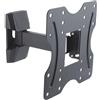 OEM Supporto da parete nero per TV fino a 42 pollici, inclinabile e girevole, 25 kg