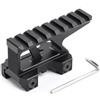 QIRUIMY GG Base Tattica per cannocchiale con Montatura a Punto Rosso Guida Picatinny da 20 mm per Visione Notturna T1 T2 Mirino Ottico (Nero)