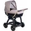 Smoby - Inglesina Carrozzina Baby Iridio, con capottina reclinabile, telaio in m