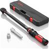 VANPO Chiave Dinamometrica 1/2'', 60-400 Nm Chiavi Dinamometrica Set con Adattatore da 1/2 a 3/8, Barra di Prolunga 125 mm per Auto, Moto, SUV, Lunghezza 56 cm, Impugnatura Ergonomica