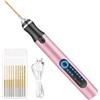 Ainiv Mini Trapano Elettrico a 3 Velocità, Utensile Rotante Multifunzione con 10 Piccoli Trapani, Trapano a Batteria Ricarica USB, per Progetti Artigianali e Creazioni Fai da Te, Rose Gold