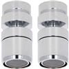 MroMax 2 pz Aeratore Universale Femmina Rubinetto Aeratore Ugello Parte di Ricambio per Bagno Lavabo Cucina Bidet Rubinetto, 19 mm, Rame, Lucidato