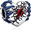 HAEPIAR Bracciale con ciondolo a forma di cuore luminoso in argento M925 con perline e zirconi cubici 5a ideale come regalo per amici e familiari.