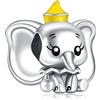 HAEPIAR Ciondoli a forma di elefante in argento sterling 925 con perlina portafortuna a forma di elefante per braccialetti