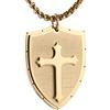 HZMAN Collana con ciondolo in acciaio inox con stemma dell'armatura di Dio Efesini 6:16-17, Acciaio inossidabile, S7508B-T