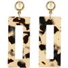 Bello London Clip su orecchini - placcato oro con acrilico guscio di tartaruga marrone - Eada B di Bello London