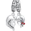 Rimgoris 925 Charm in argento sterling per donne Bracciali Collana Infinity Cuore Famiglia Chiusura Catena di sicurezza Cane Stampa & Moneta Famiglia&Amici per sempre Amicizia Casa Mongolfiera
