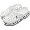 Crocs Crocband White Black Men Unisex Slip On Casual Sandals Slippers 11016-100