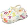 Crocs Classic Crafted Daisy Clog K White Floral Kids Preschool Sandal 211580-0WV